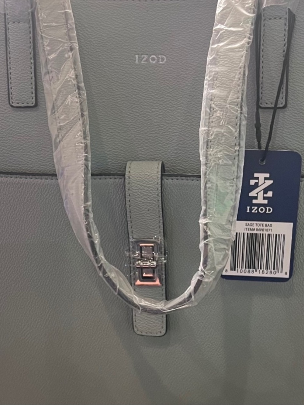 NWT IZOD Sage Tote Shoulder Bag Pocketbook faux leather - Picture 10 of 11